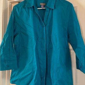 Chico's Vibrant Blue Button-Down Shirt